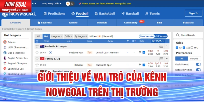 Giới thiệu Nowgoal